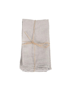 Serviette en lin - beige - lot de 4
