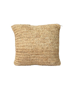 Housse de coussin carrée en raphia Flores - Naturelle - 40x40
