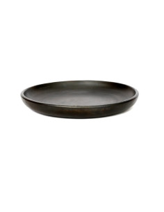 Assiette plate - Noir brûlé - S