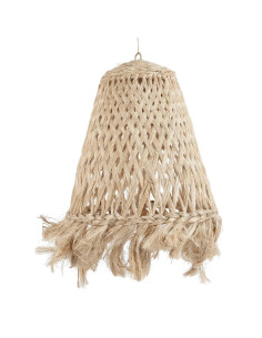 Suspension méduse en abaca - Naturel - L
