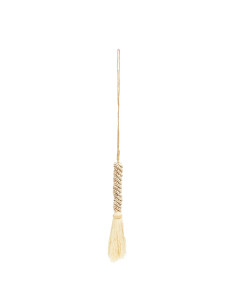 Pompon en coquillage de cauris et coton - Naturel