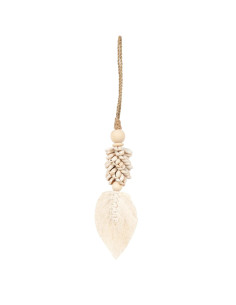 Pompon feuille et coquillage - Naturel