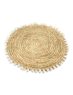 Le set de table coquillage et raphia - Naturel