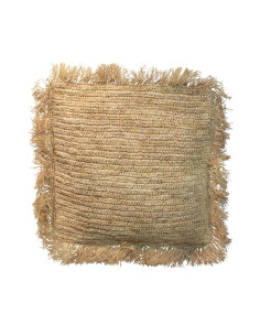 Housse de coussin en raphia carrée - Naturelle - 60x60
