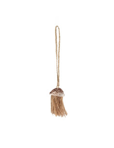 Pendentif décoration coquillage et raphia Lupina - Naturel
