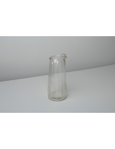 CARAFE VERRE BORD ONDULE 
