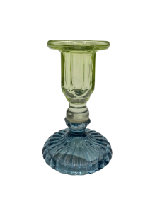 BOUGEOIR VERT ET BLEU 