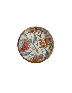 SALADIER OISEAU ORANGE EN MANGUIER 18CM  