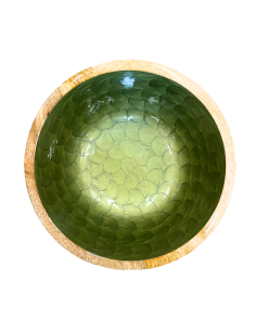 SALADIER PERLE VERT OLIVE, MANGUIER 18CM  