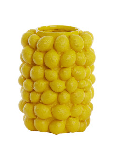 Vase déco Ø31x41 cm jaune CITRON