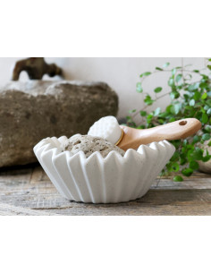 BOL FORME COQUILLAGE H6 D16.5 CREME 