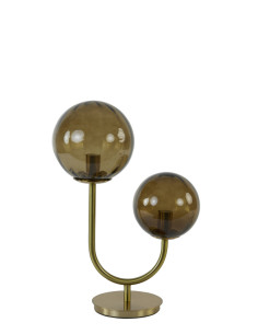 Lampe de table Magdala - Marron/Or - 2L
