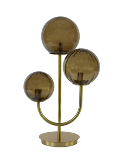 Lampe de table Magdala - Marron/Or - 3L