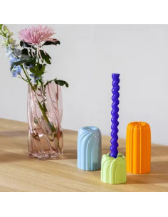 VASE MARSHMALLOW EN VERRE ROSE 